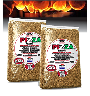 CookinPellets Premium Pizza Pellets 2x5kg 100% Oak Multi Buy TravelPacks